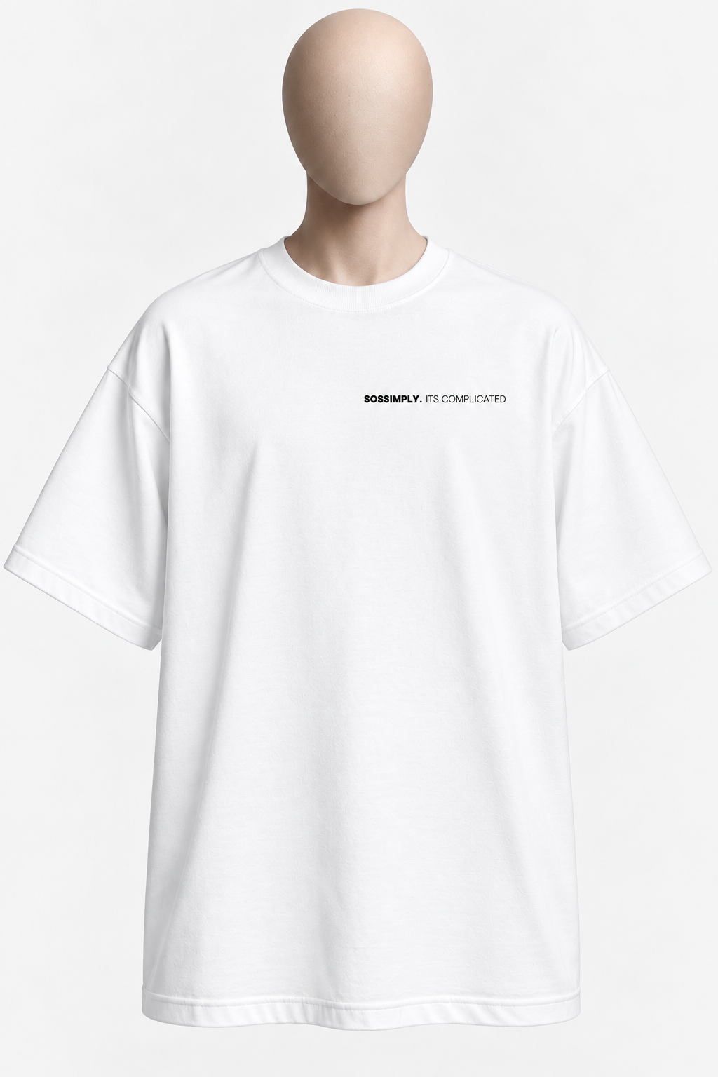IT’S COMPLICATED.CAN I HAVE MORE? — OVERSIZED UNISEX T-SHIRT WHITE